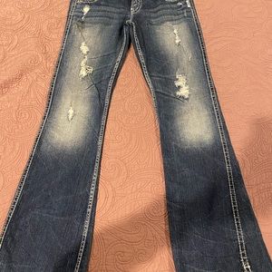 Silver flare jeans